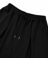 Star Lettering Patch Bermuda Sweat Pants - Black