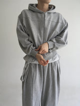 curved hood zip up(2colors)
