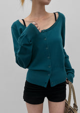 [MADE] Velvety U-neck Knit Cardigan
