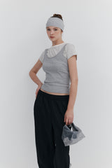 【MADE】 Stripe Cropped T-Shirts_Ivory