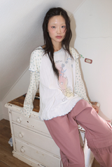 ドリームフラワーベースTシャツ ブルー