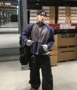 No.1587 BストライプエンブロフードZIP-UP (4color)