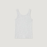 リブジャージーレタリングノースリーブTシャツ