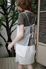 Satin skirt, Grey
