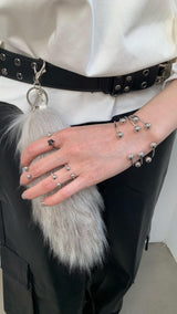 Piercing 2layered silver ring