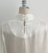 Neju Bling Satin Tie Blouse