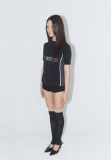 Lye Lye スポーツジャージTシャツ - ブラック