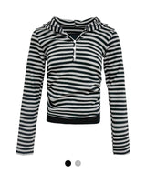 Telly Stripe Hooded Top Set