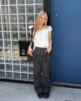 Pleated wrap pants set