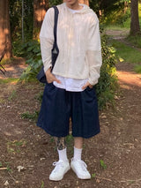 デニムバルーンハーフパンツ 2C