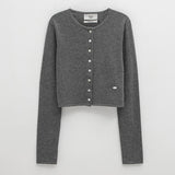 (CD-2173)ESSENTIAL CASHMERE CROP CARDIGAN