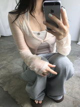 チェックツイストトップス