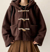 Fling fleece hood tteokbokki coat