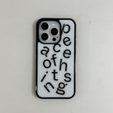 Glass bumper peace of things lettering white
