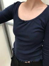 パンチングリボンTシャツ (3 colors)