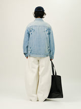 Painting Denim Crop Jacket