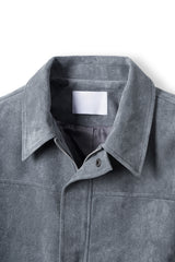 low cropped suede jacket (3colors)