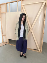  stripe washing hood zip-up