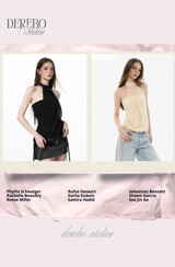 Shine halter chiffon blouse tube top