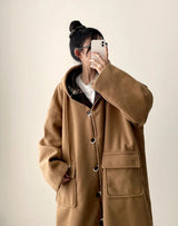 Rutte Corduroy Side Pin Tuck Slit Banding Wide Pants