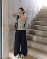 [MADE] Pail, see-through long sleeve cardigan