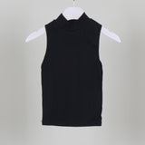 24SS Cropped Half Turtleneck Sleeveless T-Shirt