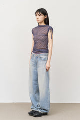 (W) Lace Sagging Denim