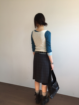 YWD PLAID PLEATS SKIRT (3color)
