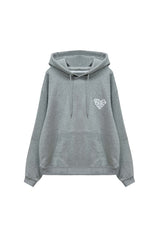 GOODLUCK HEART HOODIE / MELANGE