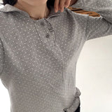 Sotten Mini Dot Frill Collar T-Shirt