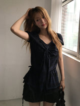Dusky check blouse