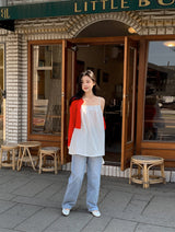 クールストレートデニムワイドパンツ (2color)