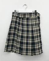 Grunge Button-Up Checkered Skirt (2 Colors)