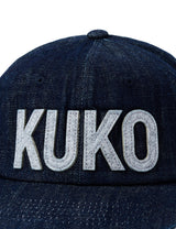 KUKO ロゴ6パネルキャップ_デニムグレー