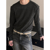 [MUSCLE FIT] Shoulder cutting knit sleeves(3color)