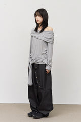 (W) Inter Wrap Hooded Top