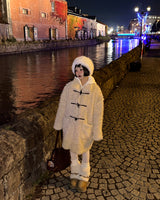 Half fur coat of soft tteokbokki