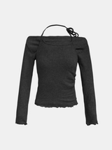 [Brushed] Roa Off-Shoulder Wool Tee