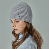 VA Curved Logo Waffle Beanie / Gray