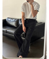 [S/S] ストライプオーバーフィット半袖Tシャツ(7coolor)