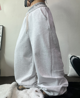 LINE POINT BALLOON WIDE LONG PANTS 🖤🤍🩶3COLOR