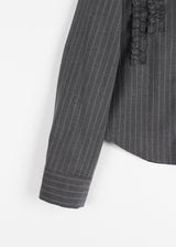 FRILL STRIPE SHIRT