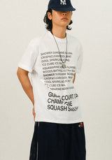 VO レタリング プリンティング ハーフスリーブ Tシャツ