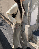 グレービンテージデニムパンツ