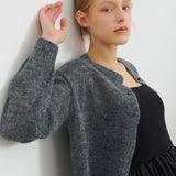 BOUCLE CARDIGAN CHARCOAL