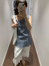 チェック柄ワンピース + シュシュ (2color)