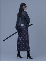 RIBBON SHIRRING LONG ONE-PIECE
