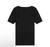 ZERO V-NECK SHORT-SLEEVE RIBBED KNIT