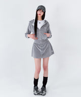 [SET] VELOUR TRAINING HOODZIPUP SKIRT SET UP [4color]