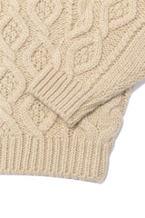 Basic Cable Knitwear (Beige)